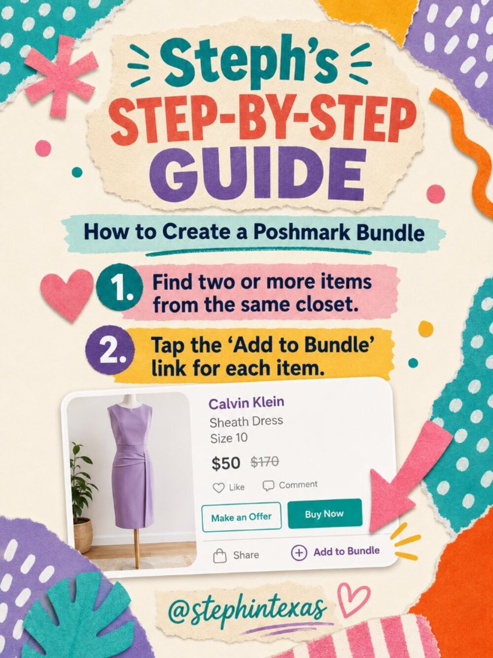POSHMARK BUNDLES HOW-TO: Step-by-Step Visual Guide - Picture 3 of 4